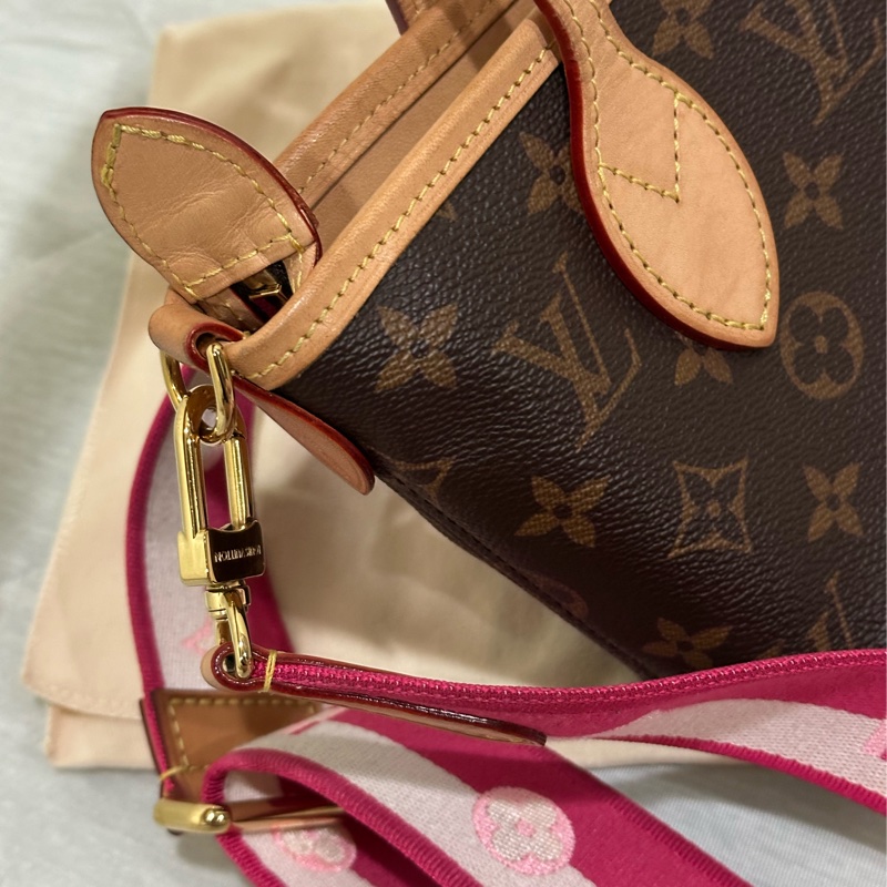 Louis Vuitton Neverfull BB 手提 斜背包 粉色背袋 M46786 晶片款 附購買證明/防塵袋/收納箱/紙袋-14