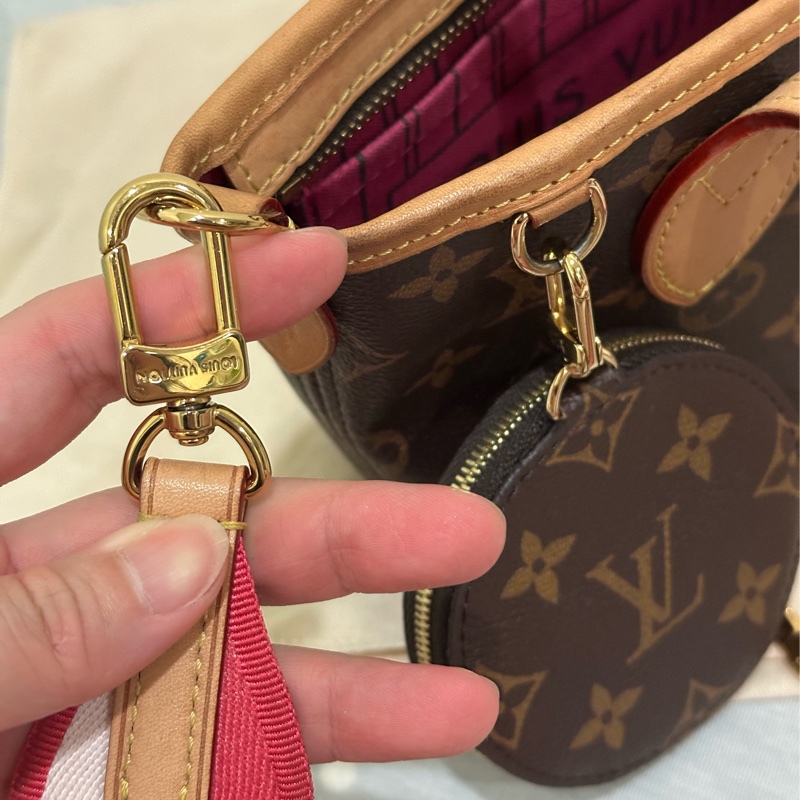 Louis Vuitton Neverfull BB 手提 斜背包 粉色背袋 M46786 晶片款 附購買證明/防塵袋/收納箱/紙袋-15