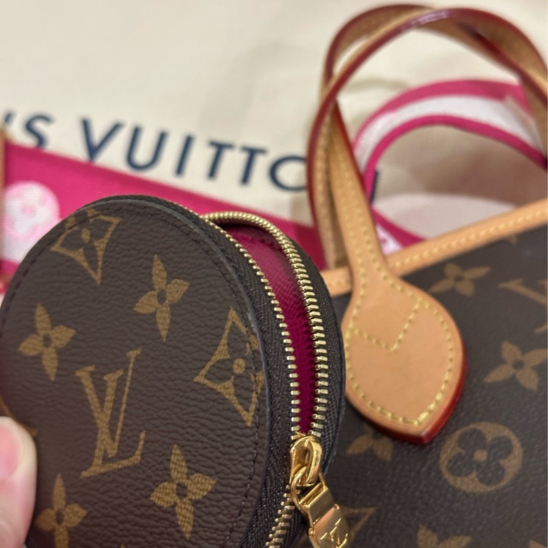 Louis Vuitton Neverfull BB 手提 斜背包 粉色背袋 M46786 晶片款 附購買證明/防塵袋/收納箱/紙袋-16