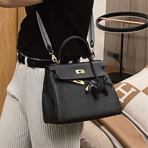 Hermes Kelly 28內縫 Togo 黑金