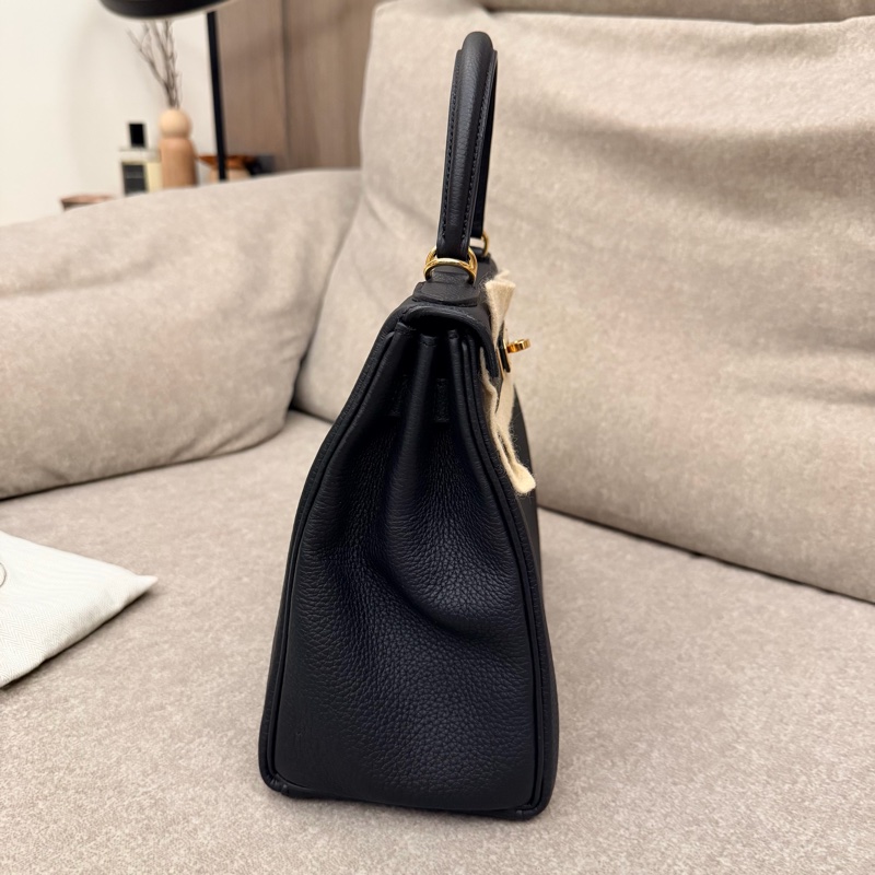 Hermes Kelly 28內縫 Togo 黑金-7