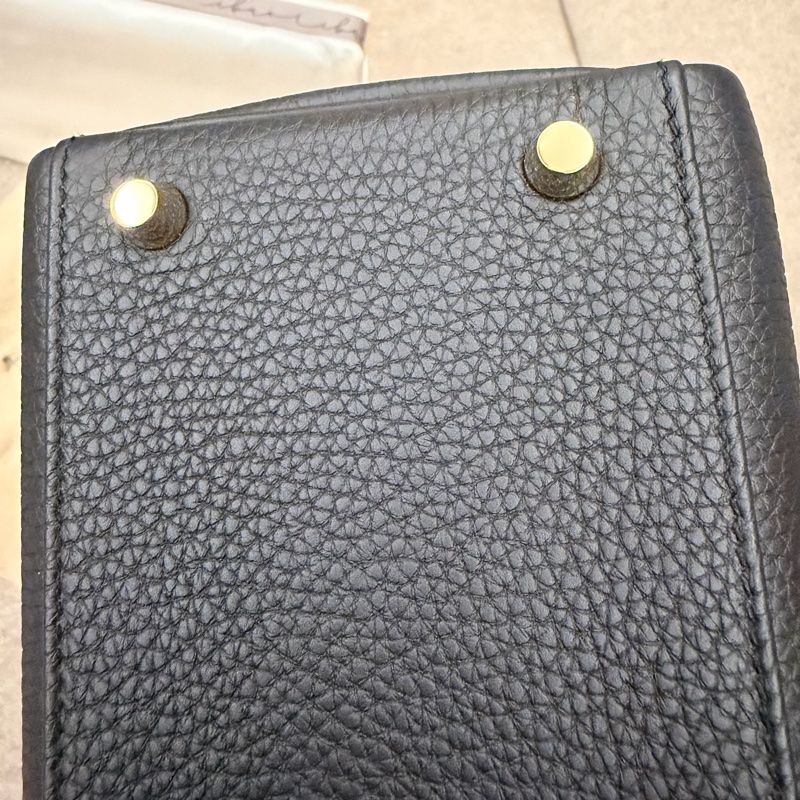 Hermes Kelly 28內縫 Togo 黑金-10