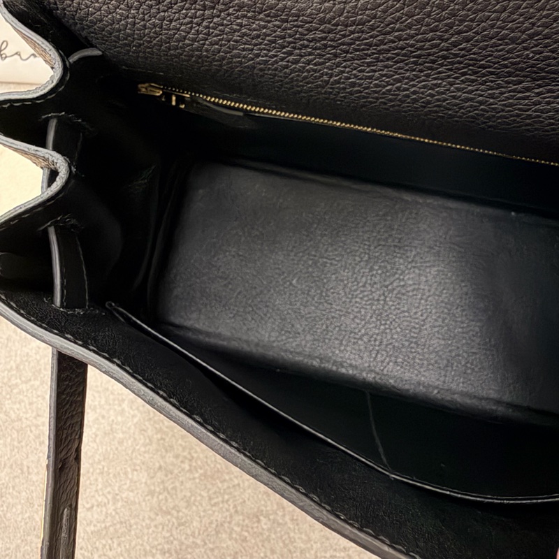 Hermes Kelly 28內縫 Togo 黑金-12