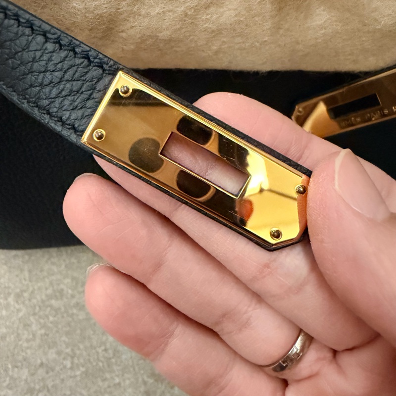 Hermes Kelly 28內縫 Togo 黑金-14