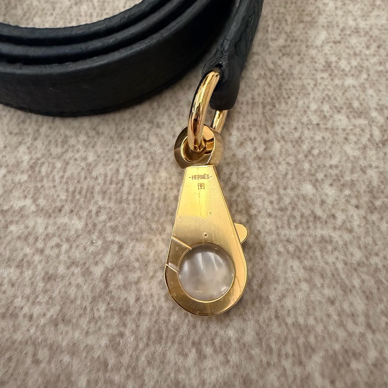 Hermes Kelly 28內縫 Togo 黑金-26