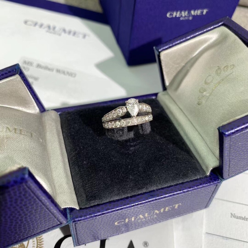Chaumet尚美 約瑟芬系列為愛加冕白金鑽戒48號,主鑽0.41ct,顏色:D,淨度:vs1,2018年購入-2