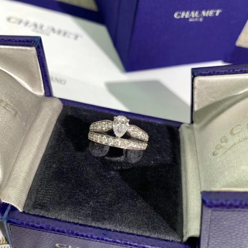 Chaumet尚美 約瑟芬系列為愛加冕白金鑽戒48號,主鑽0.41ct,顏色:D,淨度:vs1,2018年購入-4