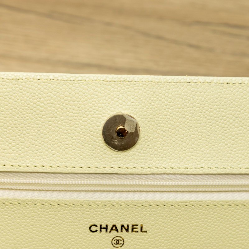 Chanel woc芯片 淡黄色 荔枝皮-5