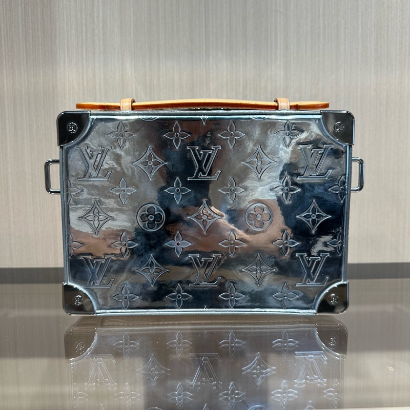 LOUIS VUITTON Handle Trunk经典老花镜面 小方包盒子包手提单肩斜挎包-2