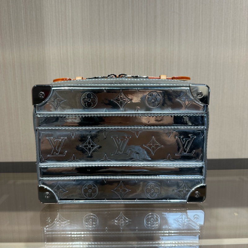 LOUIS VUITTON Handle Trunk经典老花镜面 小方包盒子包手提单肩斜挎包-5