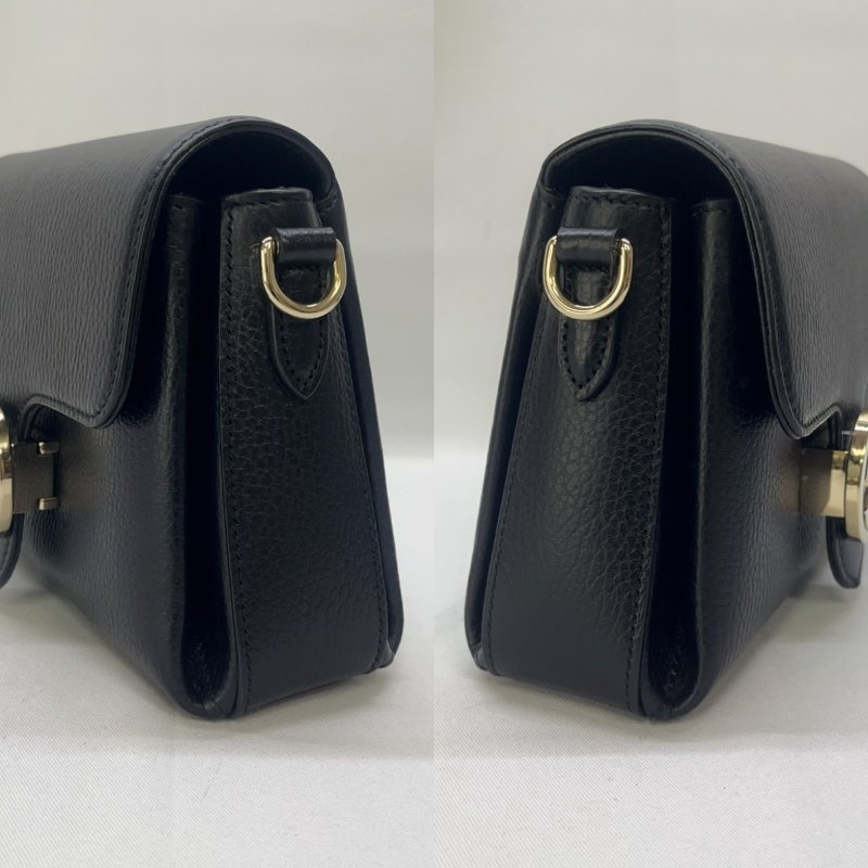 GUCCI 雙G牛皮鏈帶斜背包-2