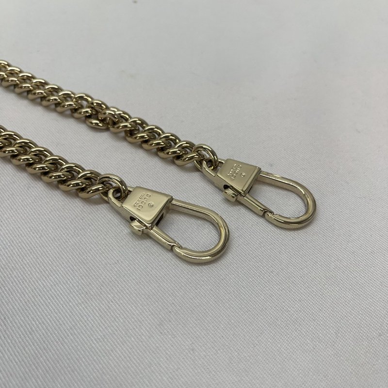 GUCCI 雙G牛皮鏈帶斜背包-5