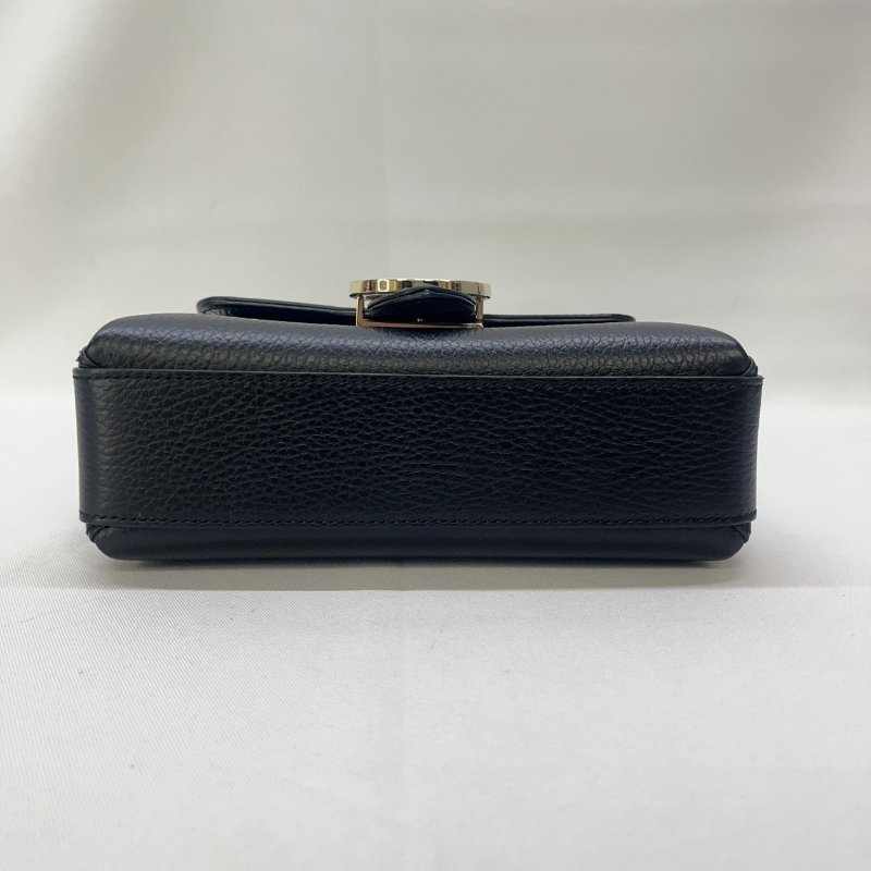GUCCI 雙G牛皮鏈帶斜背包-8