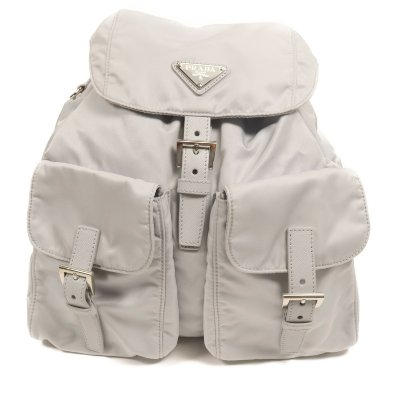 PRADA 尼龍Backpack銀扣背包-0