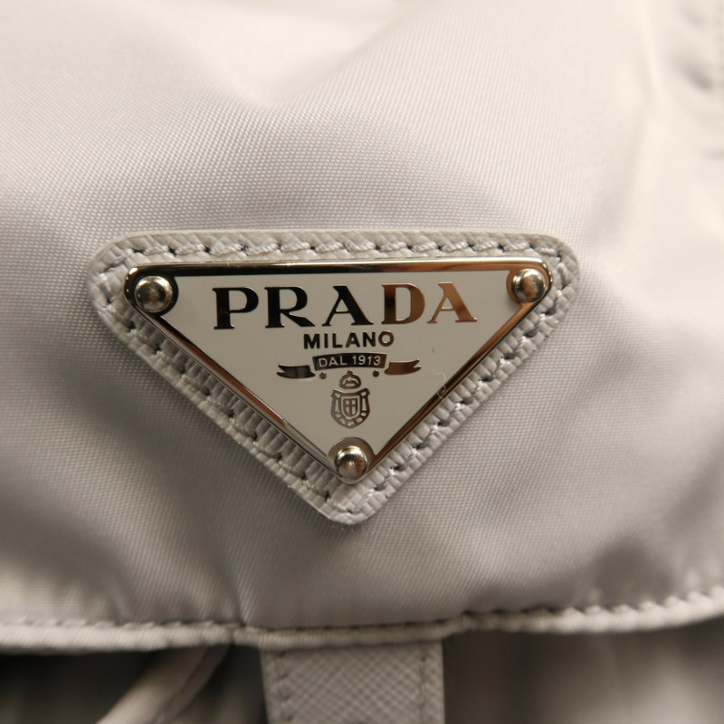 PRADA 尼龍Backpack銀扣背包-13