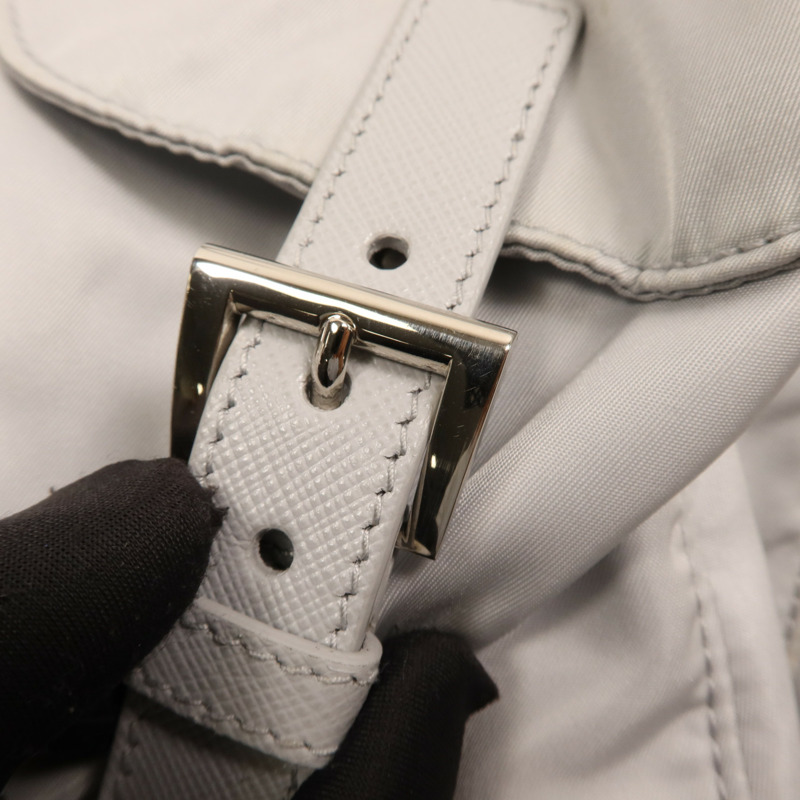 PRADA 尼龍Backpack銀扣背包-15