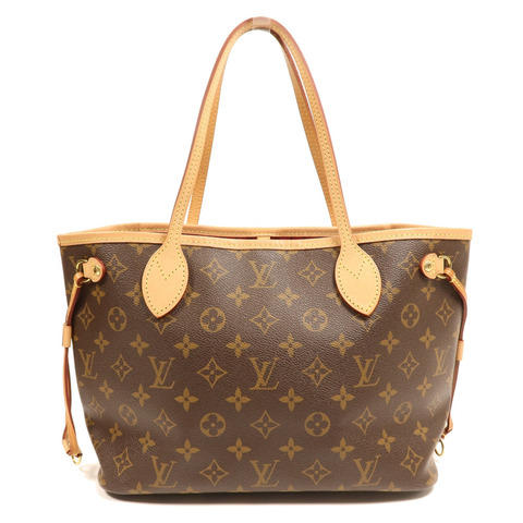 LOUIS VUITTON Monogram Neverfull PM金扣手挽袋