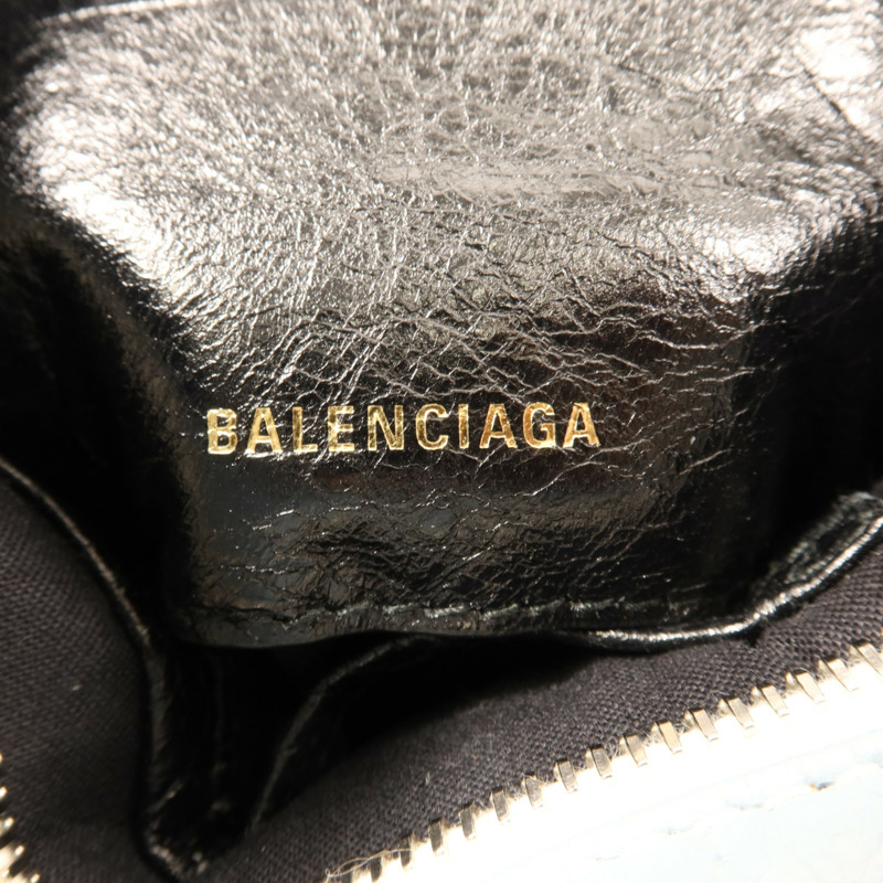 BALENCIAGA 牛皮皮革Shopper XXS銀扣手挽肩背兩用袋-10