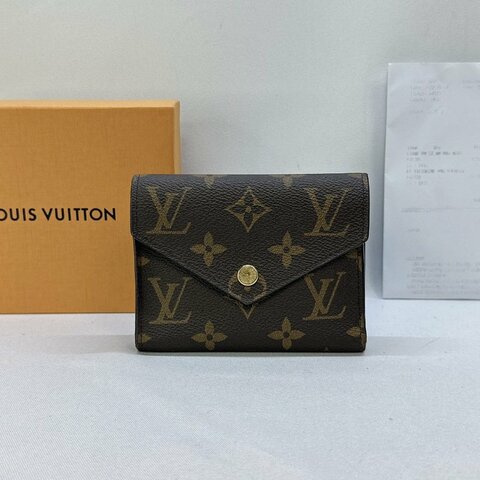 LV 經典老花信封三折短夾