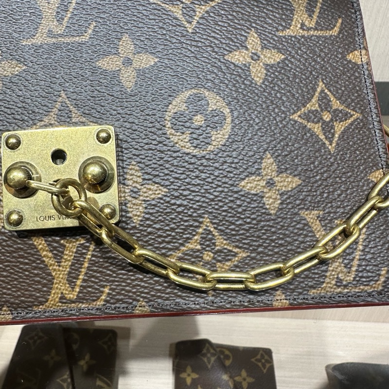 LOUIS VUITTON S Lock 两用链条腰带可调节 腰包 斜挎包-9