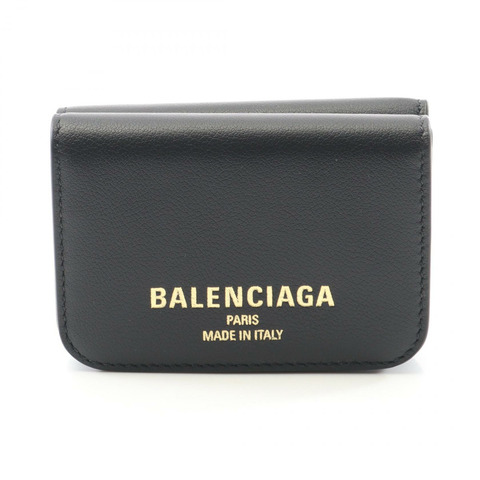 BALENCIAGA 三折皮夾 8109042ABGH1000 皮革 黑色 全新 男女通用