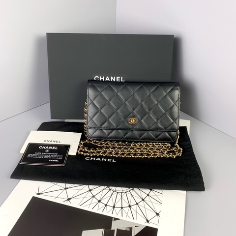 ◻️Chanel woc 羊皮黑金