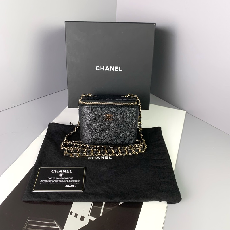 ◻️Chanel荔枝皮黑金小方盒-0