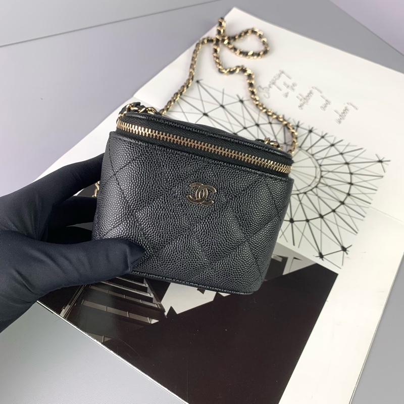◻️Chanel荔枝皮黑金小方盒-1