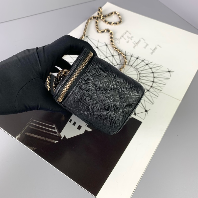 ◻️Chanel荔枝皮黑金小方盒-3