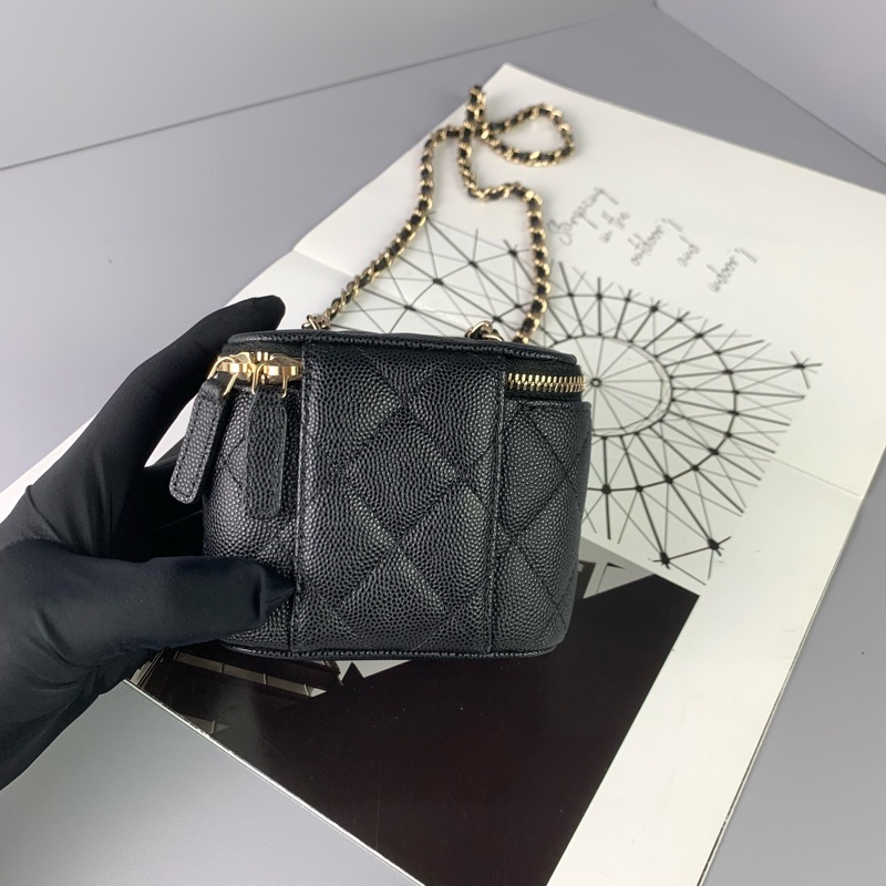 ◻️Chanel荔枝皮黑金小方盒-4