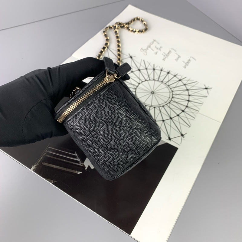 ◻️Chanel荔枝皮黑金小方盒-5