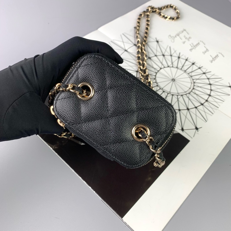 ◻️Chanel荔枝皮黑金小方盒-7