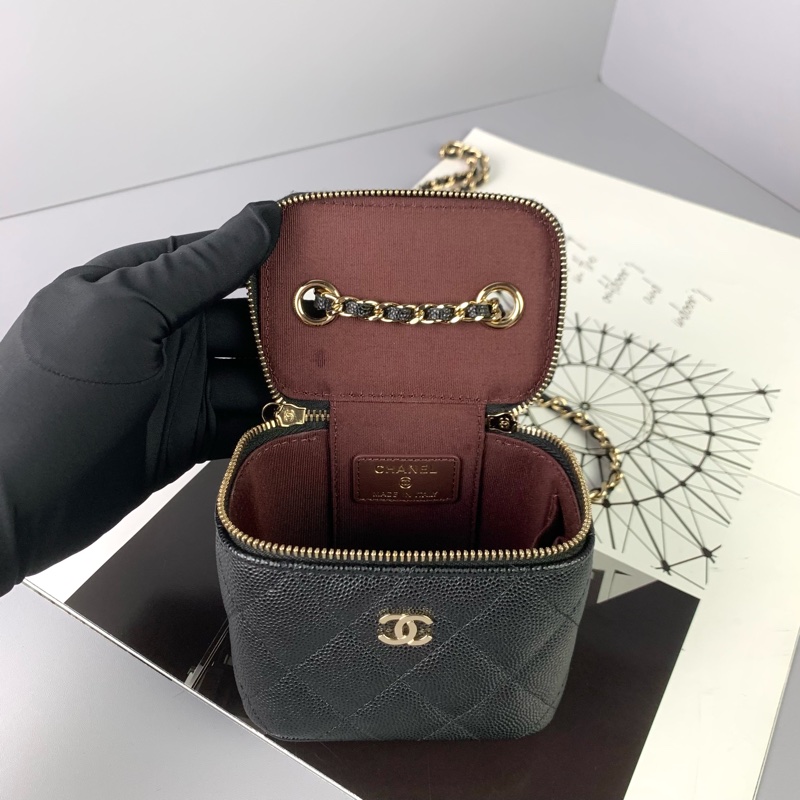 ◻️Chanel荔枝皮黑金小方盒-8