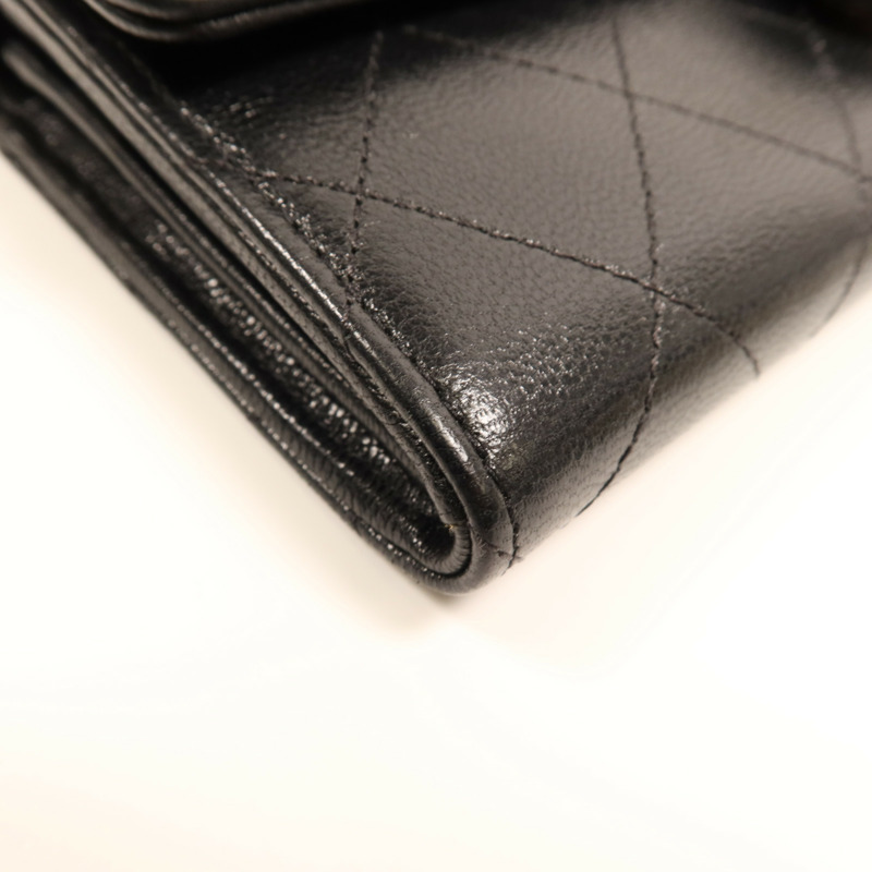 CHANEL 牛皮皮革WOC Wallet On Chain金扣鏈帶肩背袋-11