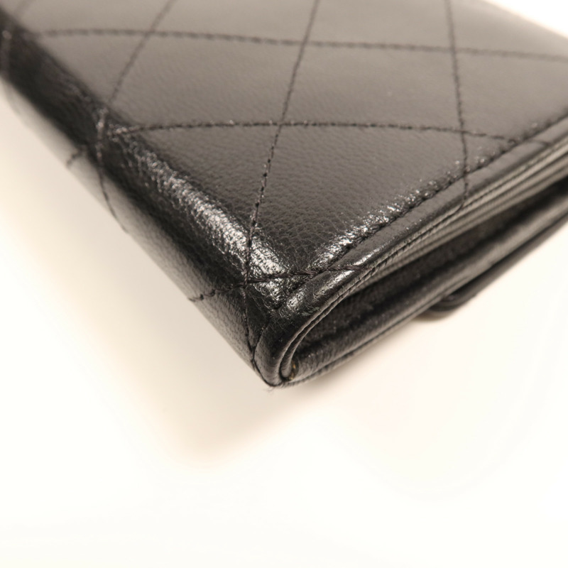 CHANEL 牛皮皮革WOC Wallet On Chain金扣鏈帶肩背袋-12