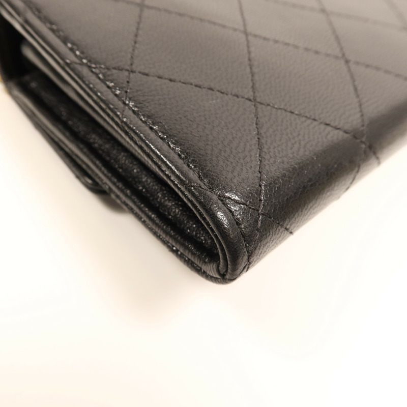 CHANEL 牛皮皮革WOC Wallet On Chain金扣鏈帶肩背袋-13