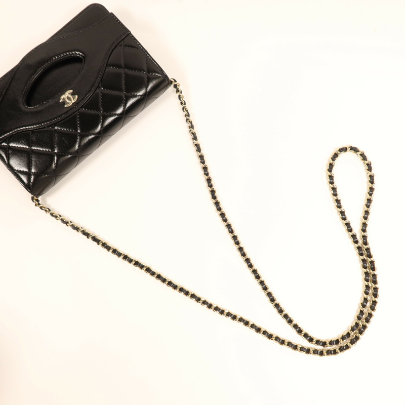 CHANEL 牛皮皮革Chanel 31 Wallet on Chain金扣鏈帶肩背袋-10