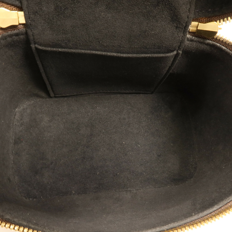 LOUIS VUITTON Monogram Reverse Vanity PM金扣手挽肩背兩用袋棕色-9