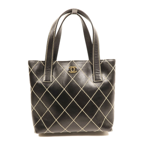 CHANEL 牛皮皮革Tote Bag金扣手挽袋