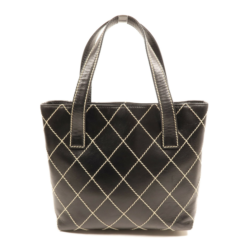 CHANEL 牛皮皮革Tote Bag金扣手挽袋-1