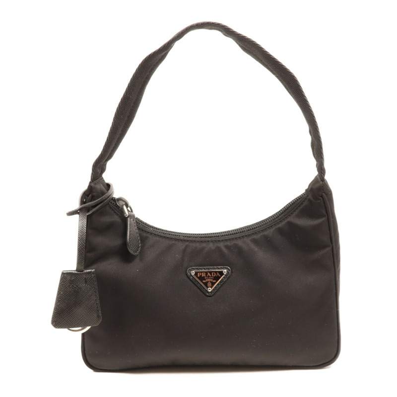 PRADA 尼龍Hobo銀扣手挽袋-0