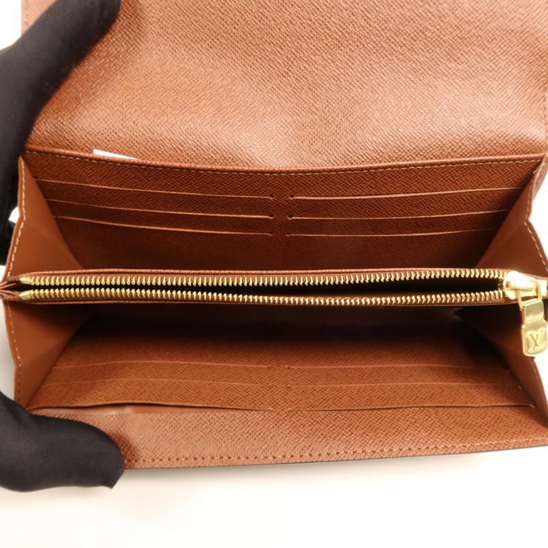 LOUIS VUITTON Monogram Portefeuille Sara金扣長錢包-8