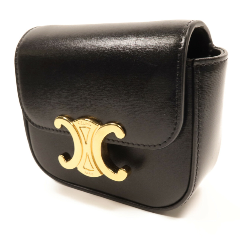 CELINE 牛皮皮革Mini Claude金扣肩背袋-2