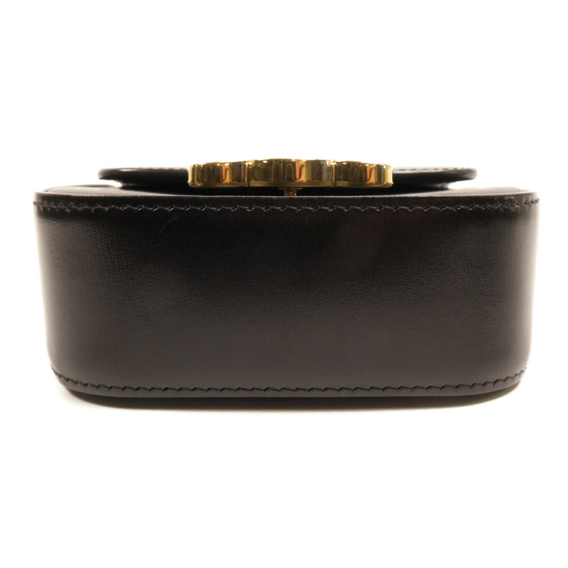 CELINE 牛皮皮革Mini Claude金扣肩背袋-3