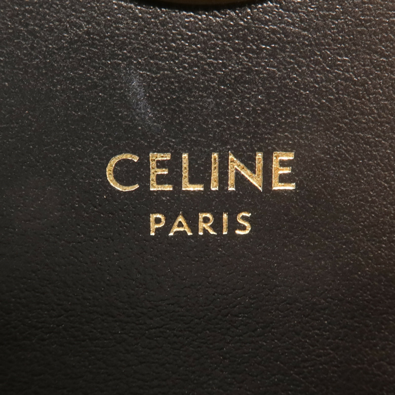 CELINE 牛皮皮革Mini Claude金扣肩背袋-5