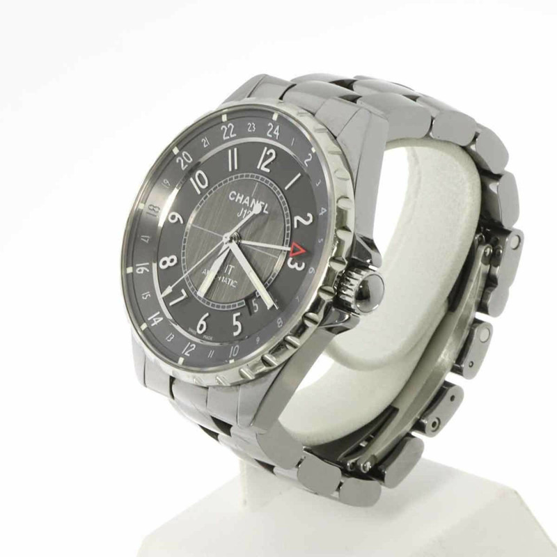 香奈兒 J12 Chromatic GMT 41mm H3099 男士手錶，灰色，自動-1