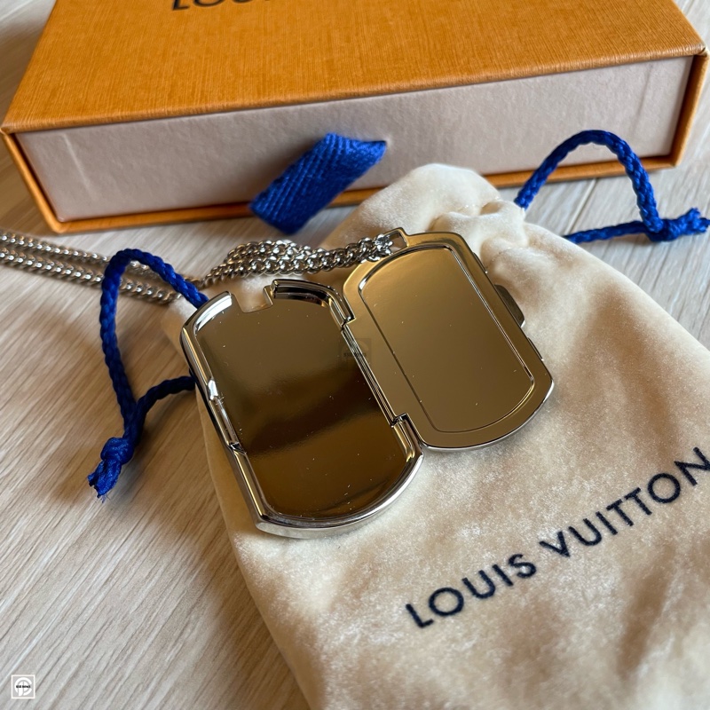 LV Louis Vuitton Black Monogram Necklace 黑色老花項鍊-3