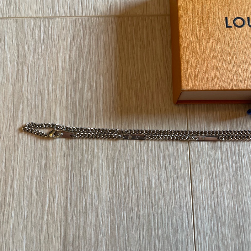 LV Louis Vuitton Black Monogram Necklace 黑色老花項鍊-8