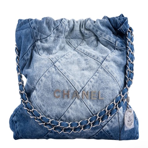 Chanel 22 denim 牛仔 丹寧 小號 small 肩背包 香奈兒