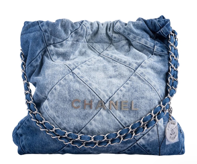 Chanel 22 denim 牛仔 丹寧 小號 small 肩背包 香奈兒-0